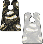Beard Hair Catcher for Men, Waterproof Shaving Bib Apron Non-Stick, Trimming Tool for Dad Husband, Gold Black Marble Shave Bib