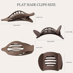 8 PCS Flat Hair Clips for Women French Matte Flat Claw Clips for Thick & Thin Hair No-Slip Hair Barrettes, Strong Hold Styling Accessories