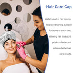 4PCS Aluminum Foil Heat Cap for Deep Conditioning, Waterproof Dustproof Thickened Shower Caps Reusable Heat Cap Processing Caps for Home and Salon Use, Hair Dyeing and Hot Oil Treatment Tools