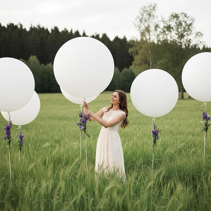 RUBFAC White Giant Balloons 6Pack 36 Inch Jumbo Large Latex Balloons - Image 4