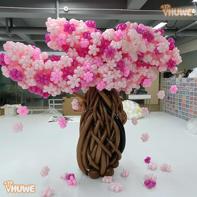 260 Balloons Pink, Thickened 100 Pack Long Balloons Twisting Skinny Magic - Image 4