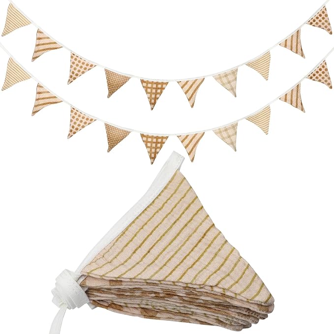 Oudain 2 Pcs Pennant Banner Flags Nursery Garland Triangle Bunting Flags by Oudain