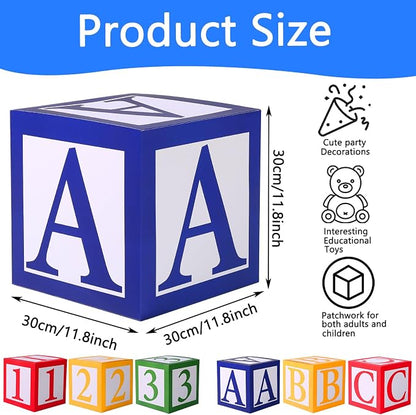 6 pcs ABC and 123 Friend Street Balloon Boxes, ABC Alphabet Graduation Back to - Image 3