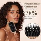 Curly Hair Brush, Curl Defining Brush for Effortless Curly Hair Care, Funny Cat Ear Type Curl Brush Suitable for Wet & Dry Hair,Women and Men,Reduces Frizz (Beige)