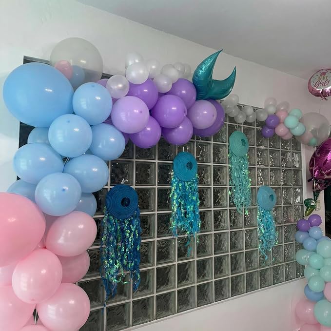 Mermaid Balloons for Ocean Sea Themed Baby Shower Gender Reveal Decorations | - Image 5