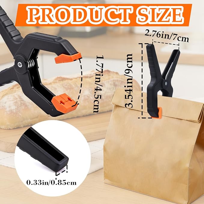 3.5 Inch Multipurpose Spring Clamps Set, 18 Pack Plastic Workholding Clamps - Image 2