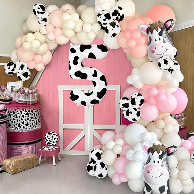 40 Inch Cow Print Balloon, Number 5 balloons Cow Balloons - Image 5