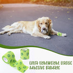 6 Rolls No Chew Bandage for Dogs Bitter Bandage Wrap for Dogs Wound Wrap (Green,2 Inches X 5 yd)