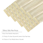 WENNALIFE Tape in Hair Extensions Human Hair, 20pcs 60g 26 inch Ash Blonde Highlighted Platinum Blonde Remy Hair Extensions Straight Human Hair Tape in Extensions Skin Weft Tape Extensions Human Hair