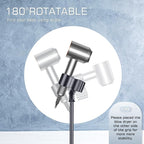 Hands Free Hair Dryer Upgraded Blower Holder with Larger Clamp, 18.8-59in Height Adjustable Blow Dryer Floor Countertop Stand Holder with Heavy Base