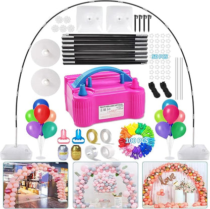 Balloon Arch Kit and Balloon Pump Electric, 10ft Wide Adjustable Balloon Arch by iRabey