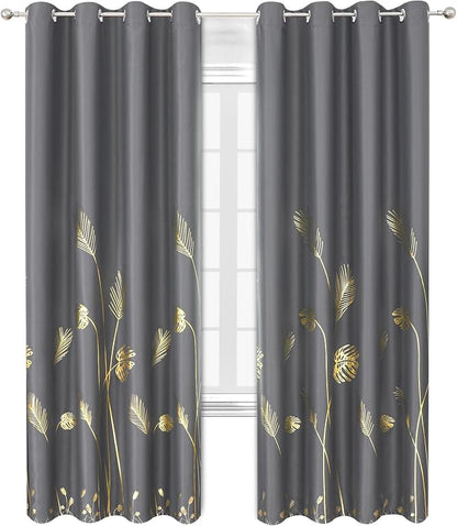 Dark Grey Blackout Curtains & Drapes 84 Inch Length 2 Panels Set - Image 9