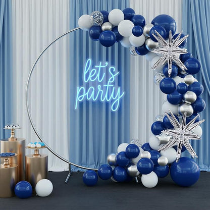 RUBFAC Blue and Silver Balloon Arch Kit - Image 7
