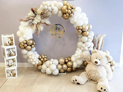 White and Gold Balloons Arch Kit, Engagements, Bridal Shower, Anniversary - Image 8