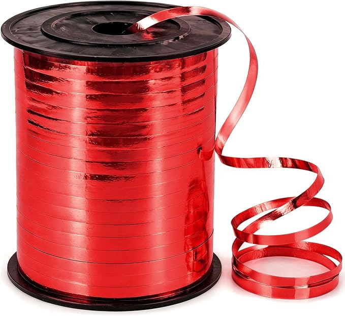 500 Yards Curling Ribbon, 1/5 Inch Shiny Red Ribbon, Balloon String, Party by YCDMLJC