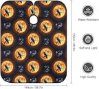 Women Full Moon Black Crow Raven Bird Salon Haircut Capes, Full Coverage Dyeing Salon Apron for Hairdressers, Easy Clean