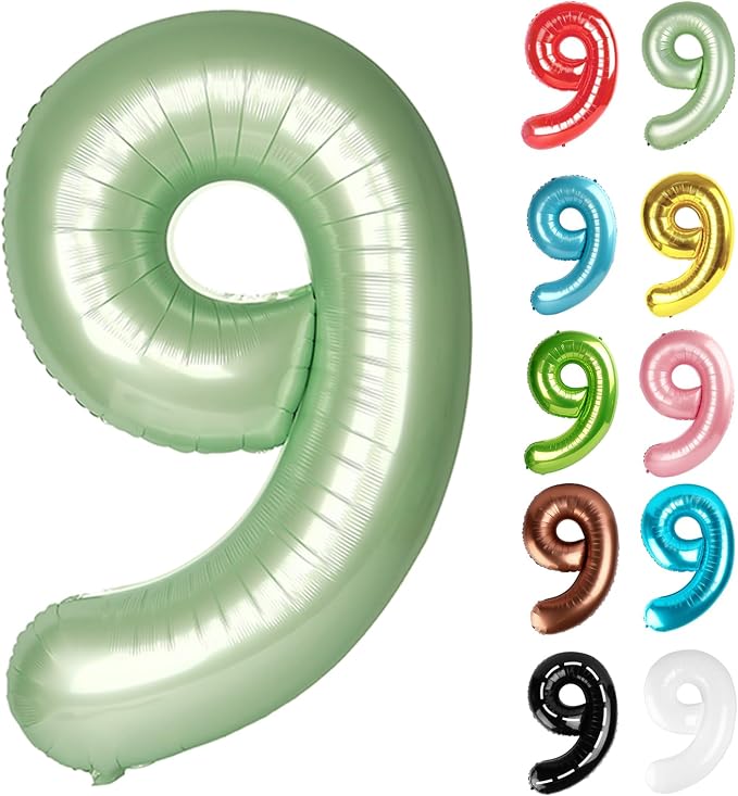 Oliver Green Number 9 Balloon 40 Inch by IWERP