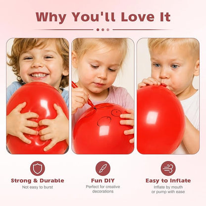 Red Balloons, 12 Inch Red Latex Party Balloon | 30 Pack Helium Balloons - Image 3