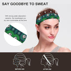 Sweatband Sports Headband for Running, Cycling, Basketball, Yoga, Fitness (Cool Soccer Football Black)