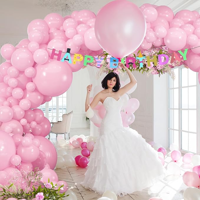 114pcs Light Pink Balloon Garland Arch kit, 18 12 10 5 inch Pink Balloons | - Image 6