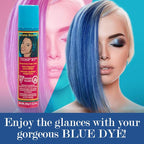 Jerome Russell Intense Blue Spray-On Hair Dye - Fast-Drying, Non-Sticky, Vivid Color for Travel, 2.2 oz