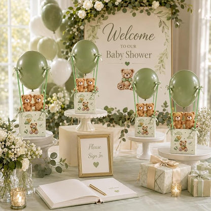 Cinrobiye 12 Sets Teddy Bear Baby Shower Centerpieces - Image 6