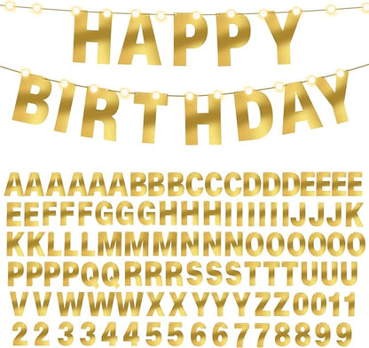 TaoBary 112 Pcs DIY Letter Kit Glitter Customizable Banner Letters Include 107 by TaoBary