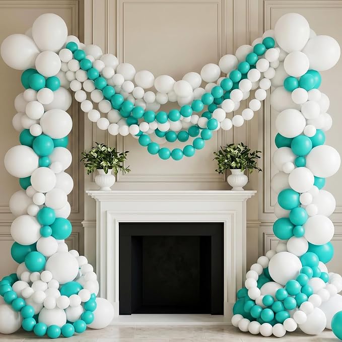 Teal Blue Linking Balloons, Tails Balloon - Image 4
