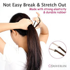 Dark Brown Hair Elastics Ties for Women, Small Hair Scrunchies Band Ponytail Holders No Damage No Pull No Slip for Thick Thin Hair 50 pieces (Dark Brown)