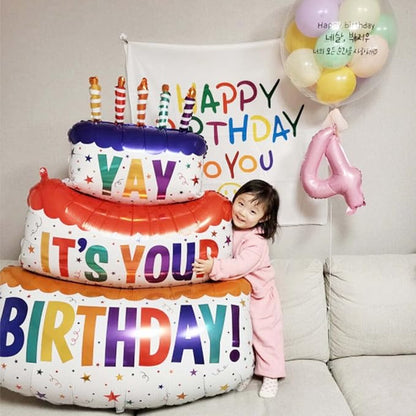 2pcs Happy Birthday Balloon Big 41" Foil Inflated Mylar Balloons - Image 3