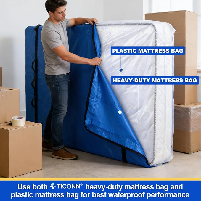 TICONN 2PK Plastic Mattress Bag - Image 5