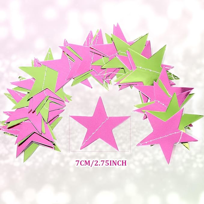 Patelai Glitter Star Garland Banner 2026 Graduation Decor 130 Feet Star Hanging - Image 3