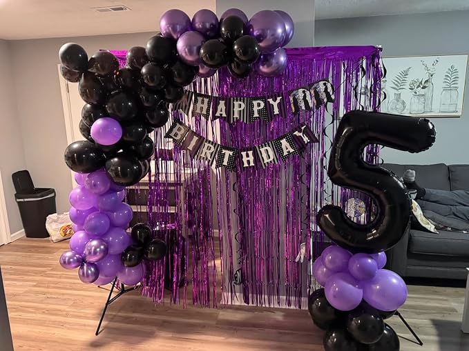 Number Balloons 6 Balloon Black - Image 4