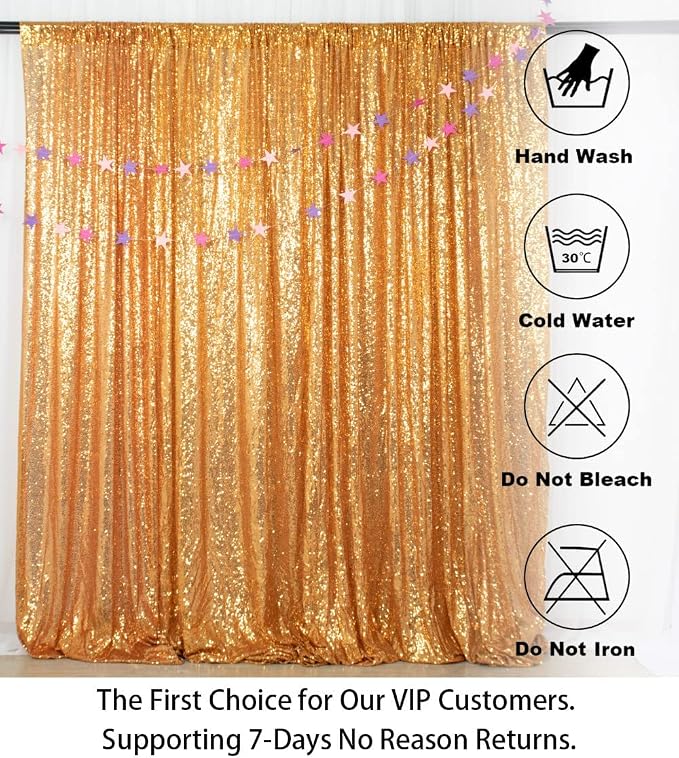 ShinyBeauty Gold-Sequin BACKDROP-8FTx10FT Sequin Photo Backdrop, Photo Booth - Image 5