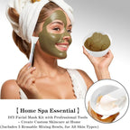 7Pcs Silicone Facial Mask Bowl DIY Face Mask Mixing Bowl for Home Salon Spa Face Skin Applicator Bowl, White