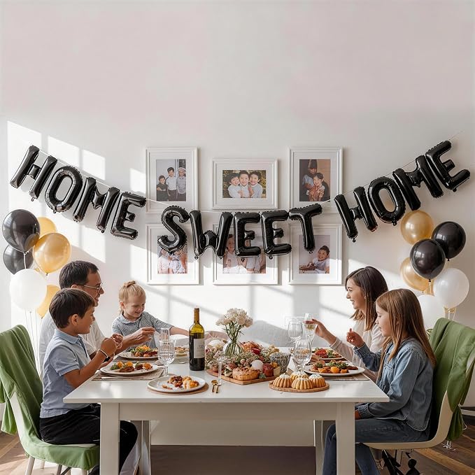 Black HOME SWEET HOME Letter Balloon - Image 5