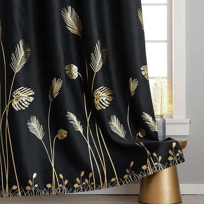 Black Blackout Curtain for Sliding Glass Door 80W x 84L Inch Thermal Insulated - Image 4