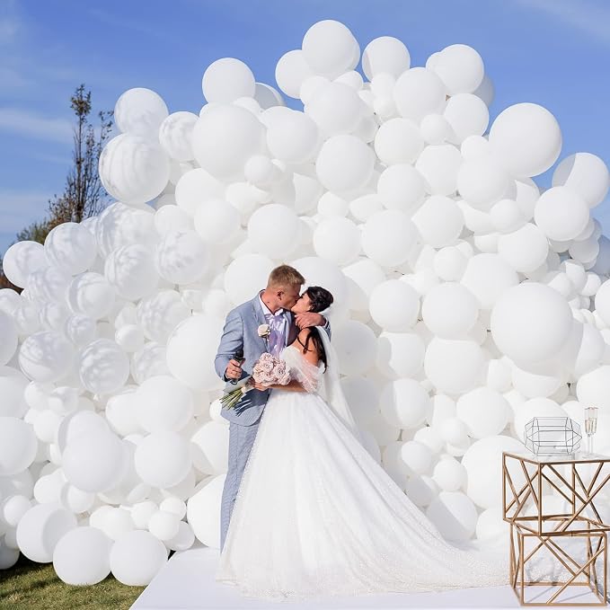 RUBFAC 87pcs White Balloons Different Sizes 18 12 10 5 Inches - Image 4