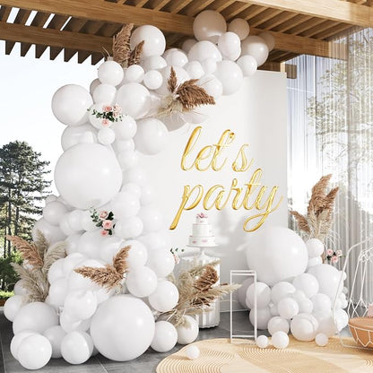 102pcs White Balloons Garland Arch Kit, 18 12 10 5 Inch Balloons | Balloons by ZizasAry