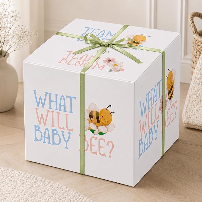 Baby Bee Gender Reveal Box, Large Balloon Surprise Box - Image 6