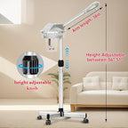 Professional Facial Steamer for Estheticians Face Steamr on Wheels with Hot Mist & Timer Function Suitable for Home Use or Beauty Spa Deep Cleansing and Hydration
