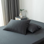 Bella Coterie | Luxury Bamboo Viscose King Size Pillowcase Set | 100% Organically Grown | Ultra Soft | Cooling | 2 Pcs [Charcoal Grey]