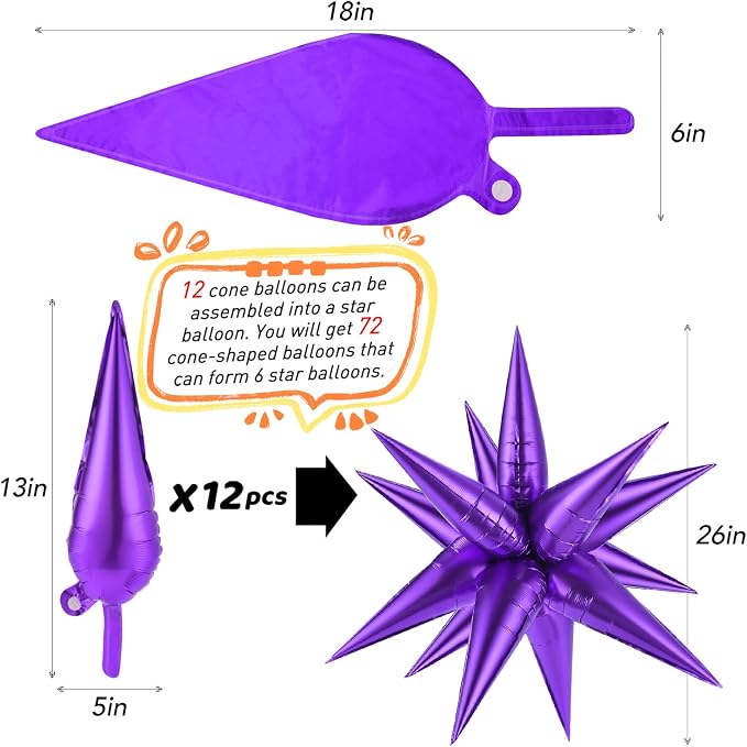 Purple Star Balloons - Image 6