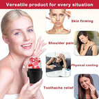 XHJRI Ice Face Roller Massager,Ice Cube Roller for Face, Eyes and Neck Naturally Conditioning and Skin Care,De-Puff Eye Bags,Reduce Migraine Pain,Reusable Massage Silicone Ice Mold (New Black)