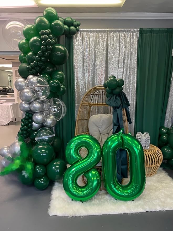 Number Balloons 28 Balloon Dark Green - Image 2