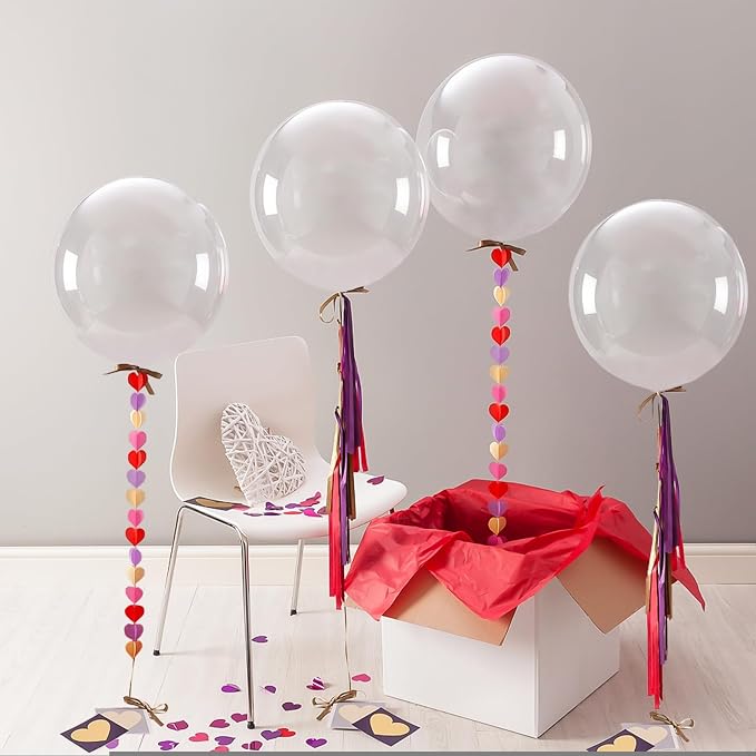 24pcs Clear Balloons 18 Inch Big Clear Balloons Latex Giant Balloon Jumbo Thick - Image 2