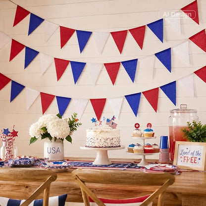 G2PLUS Triangle Flag Bunting, Pennant Banner and Decorative Garland, 39Ft | - Image 6