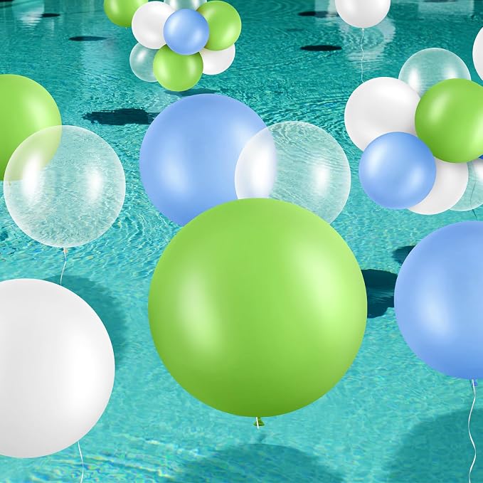 Gejoy 24 Pcs Pool Giant Balloons 36/24/18 Inch Jumbo Large Big Latex Balloons - Image 8