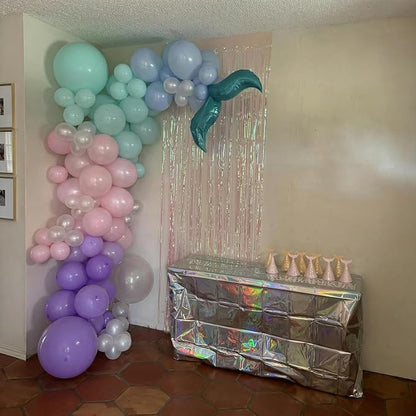 Mermaid Balloons for Ocean Sea Themed Baby Shower Gender Reveal Decorations | - Image 4