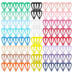 heart Hair Clips for Toddlers,Colorful Cute Lovely Non-slip Hair Barrettes Hair Accessories for Women Girls（100 Pcs ）